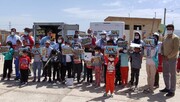 کودکان مناطق زلزله زده خراسان شمالی بسته‌های فرهنگی دریافت کردند