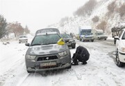 تردد خودروها در جاده تربت‌حیدریه با زنجیر چرخ میسر است