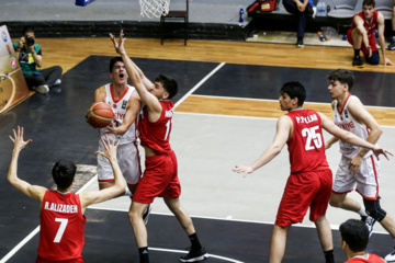 U-18 basketball match between Iran and Turkiye