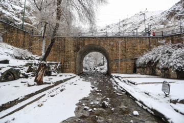 بارش برف در همدان