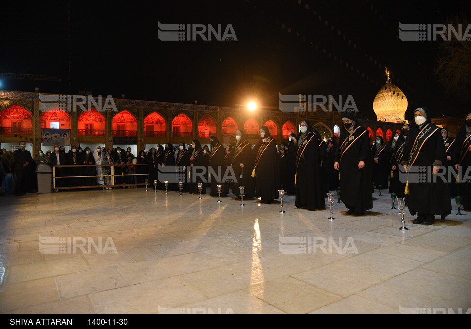 مراسم لاله گردانی شب شهادت احمد بن موسی (ع) در شیراز