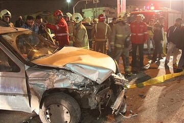 تصادف در جاده فریمان ۹ مجروح بر جای گذاشت