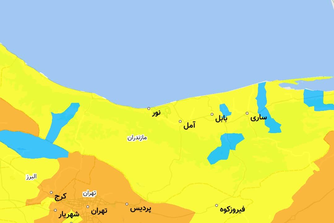 تعداد شهرهای آبی کرونایی مازندران کاهش یافت