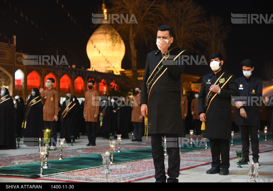 مراسم لاله گردانی شب شهادت احمد بن موسی (ع) در شیراز