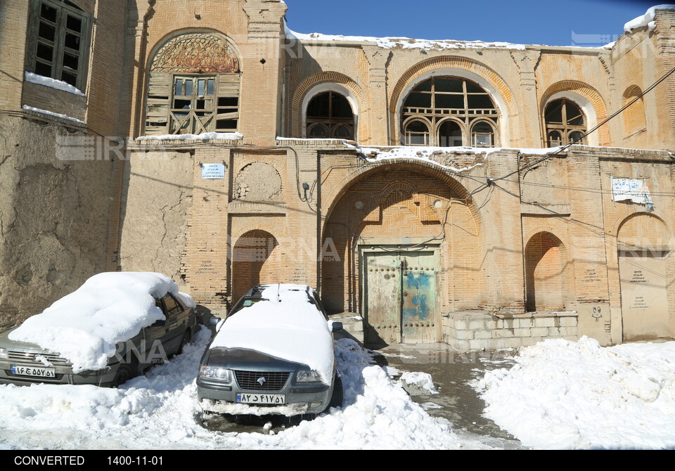 بارش برف و یخبندان در شهر سنندج