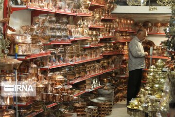 Repoussé bazaar in Borujerd, Iran