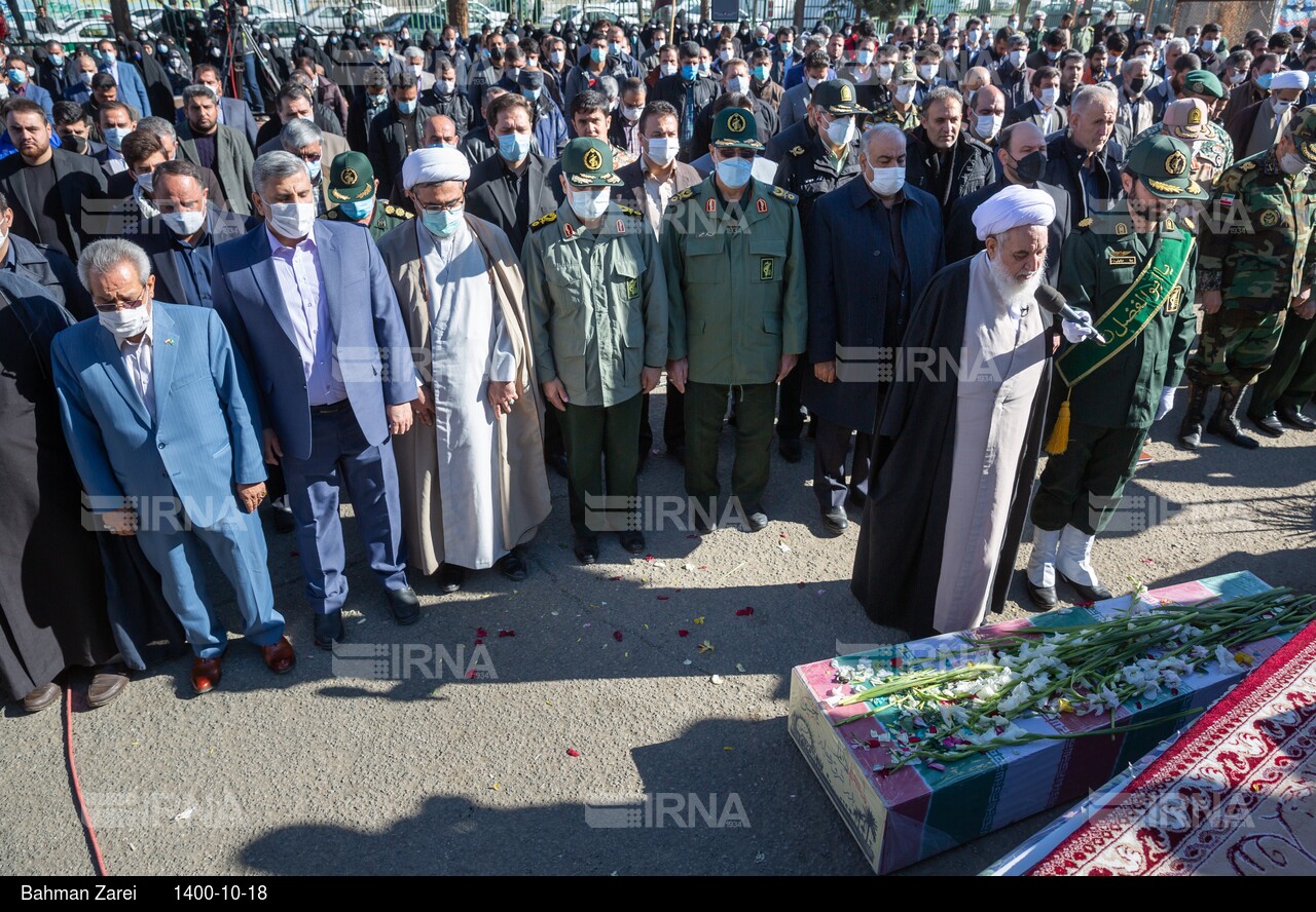 خاکسپاری شهید گمنام در صدا و سیمای مرکز کرمانشاه