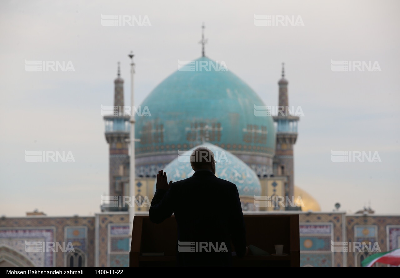 حضور رییس مجلس شورای اسلامی در چهل و سومین سالگرد پیروزی انقلاب در مشهد