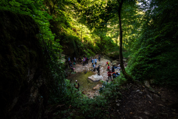 Behesht Baran Waterfall in Iran