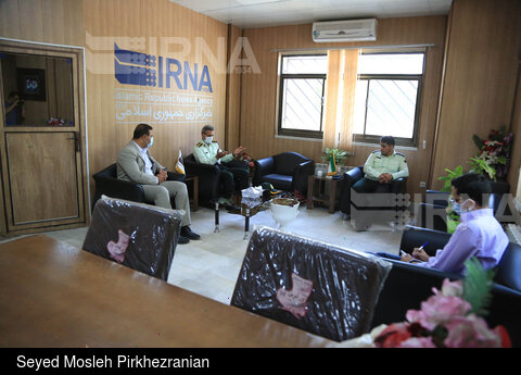 بازدید رئیس پلیس فتا فرماندهی انتظامی کردستان از ایرنا
