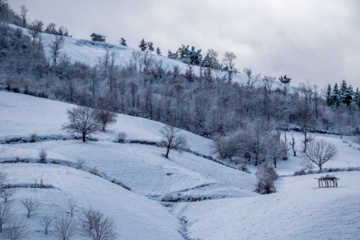 Hiver 2025: nature enneigée des hauteurs de la province de Golestan au nord de l'Iran