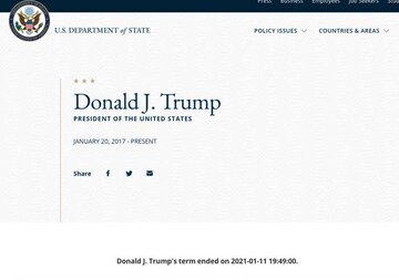 خبر وزارت خارجه آمریکا درباره پایان دوره ترامپ جنجال‌آفرین شد
