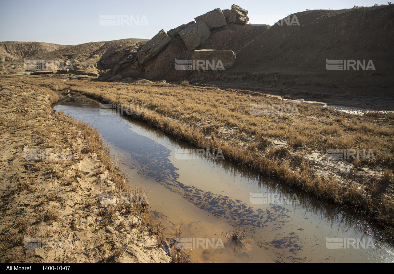 آلودگی ناشی از شکستگی در خط انتقال پساب چاه ۳۶۵ مارون در بخش غیزانیه