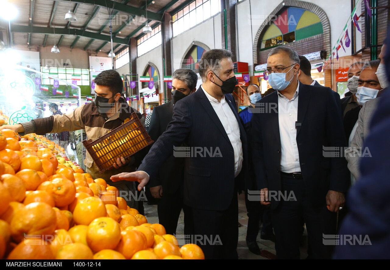 بازدید شهردار تهران از بازار میوه تره بار جلال آل احمد