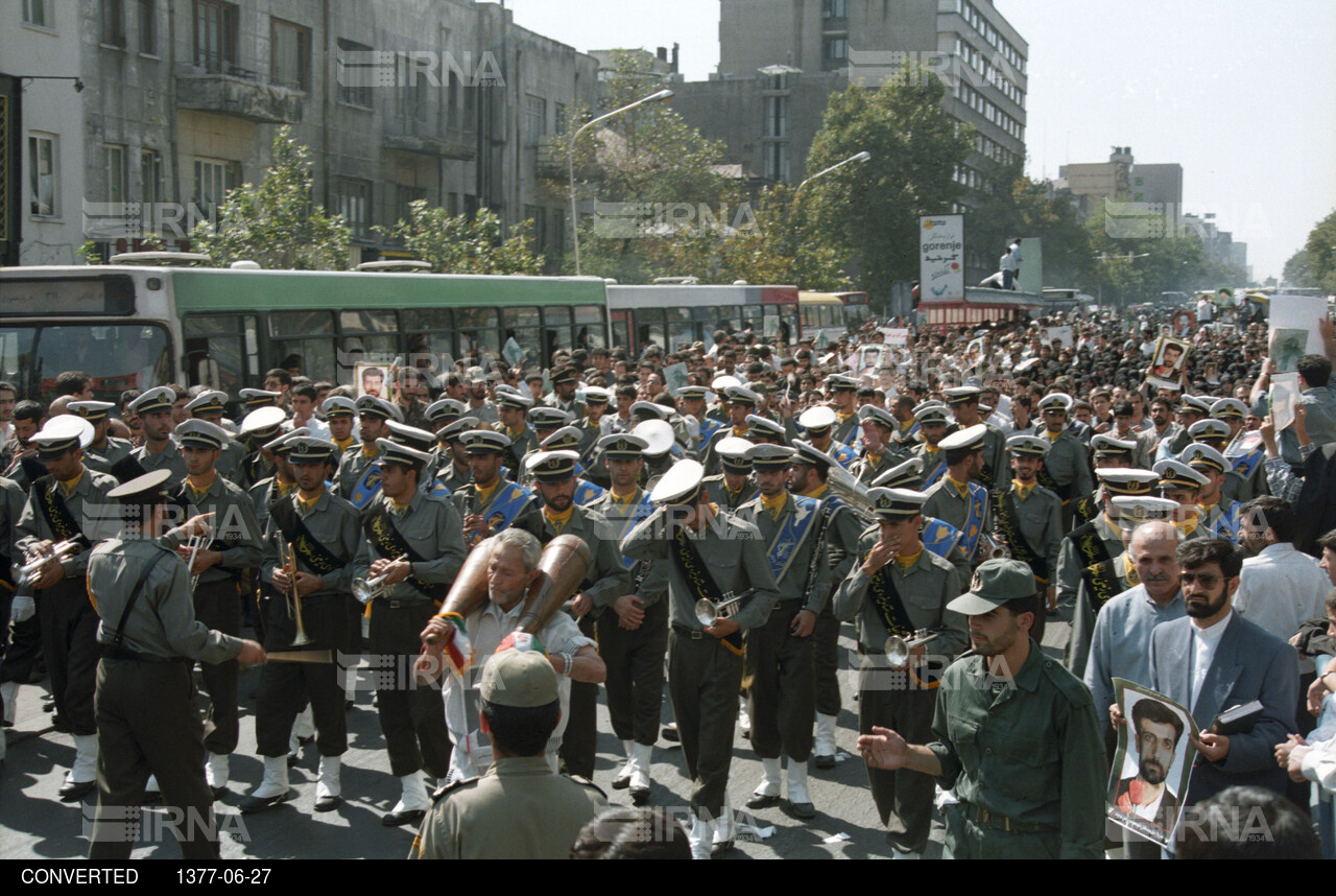 مراسم تشییع شهید محمود صارمی خبرنگار ایرنا و شهدای دیپلمات ایران در مزار شریف