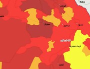 ۱۸ شهرستان خراسان رضوی در وضعیت قرمز و قرمز تیره کرونایی 