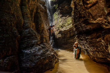 Behesht Baran Waterfall in Iran