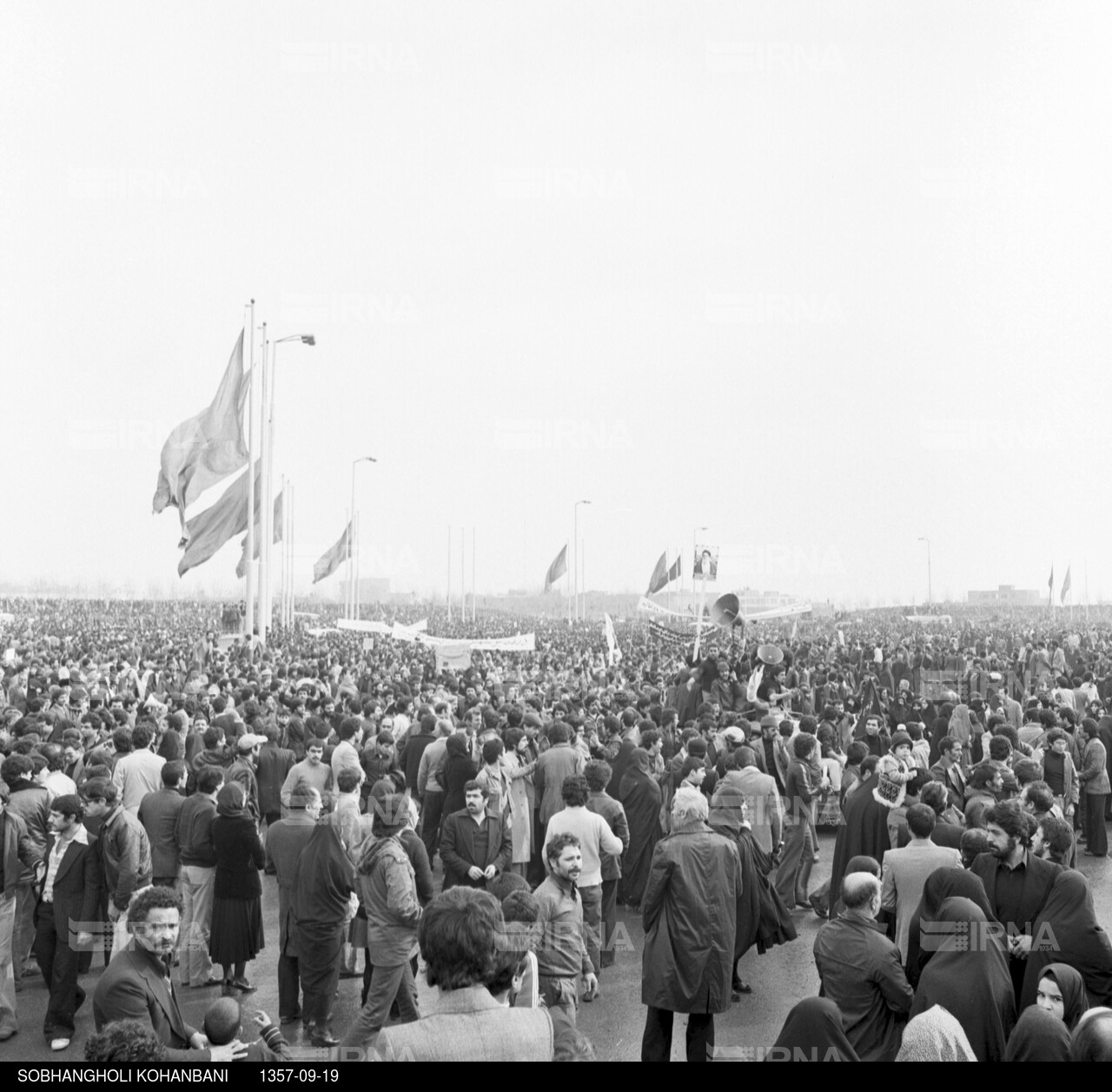 راهپیمایی مردم تهران در روز تاسوعا سال 1357