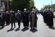 عزاداری خیابانی مردم میاندوآب در سوگ امام ششم شیعیان