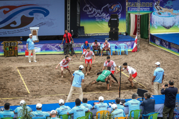 Iran : tournoi de championnat du monde du Kabaddi sur la plage