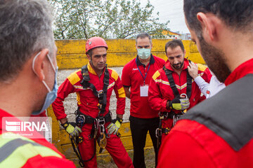 Tower climbing challenge for rescue forces in Gilan Province, Iran