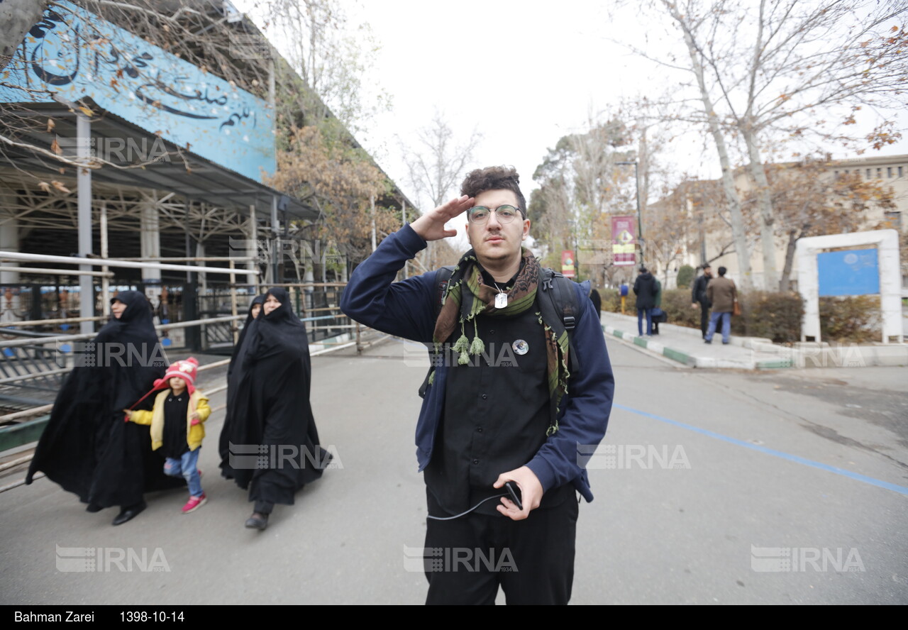 تجمع دانشجویان دانشگاه های تهران در پی شهادت سپهبد سلیمانی