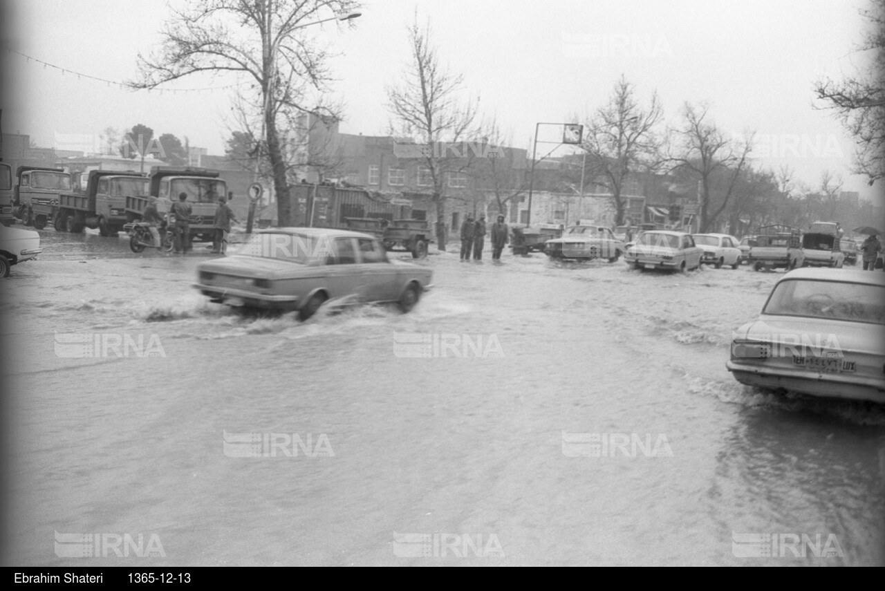 سیل در خیابان های تهران