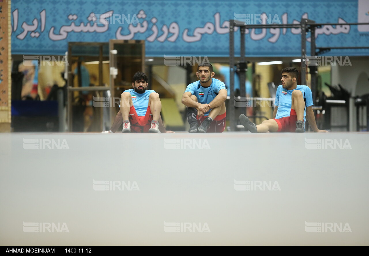 تمرین تیم ملی کشتی آزاد ایران