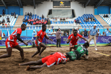 Iran : tournoi de championnat du monde du Kabaddi sur la plage