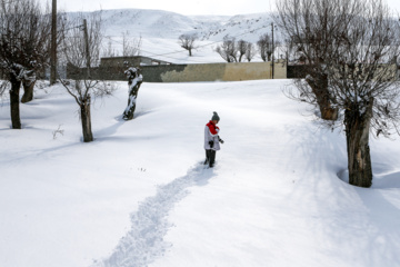 La beauté de la nature hivernale dans le village de Chibli, au nord-ouest du pays