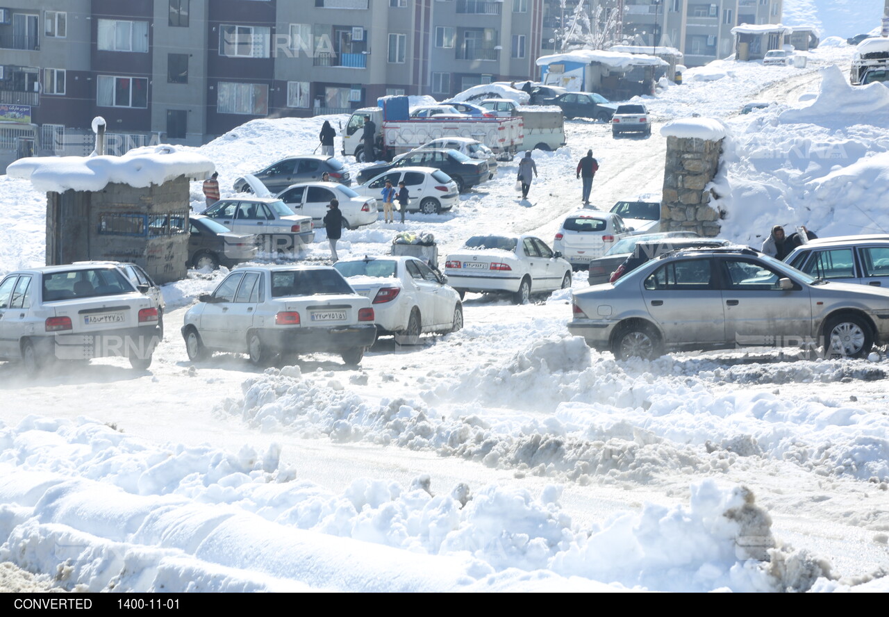 بارش برف و یخبندان در شهر سنندج