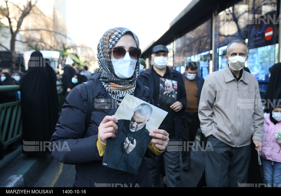 سخنرانی قالیباف در مراسم تشییع پیکرهای ۱۵۰ شهید گمنام