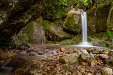 Behesht Baran Waterfall in Iran