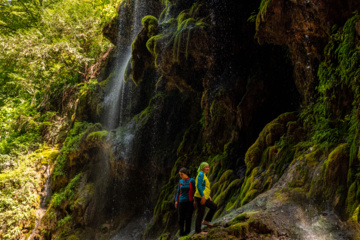 Behesht Baran Waterfall in Iran