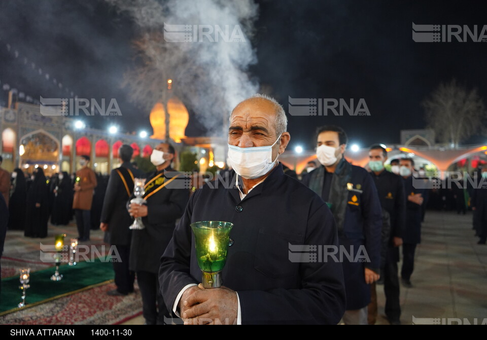 مراسم لاله گردانی شب شهادت احمد بن موسی (ع) در شیراز