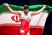 Iran's free style wrestler bags gold medal in Asian Championships