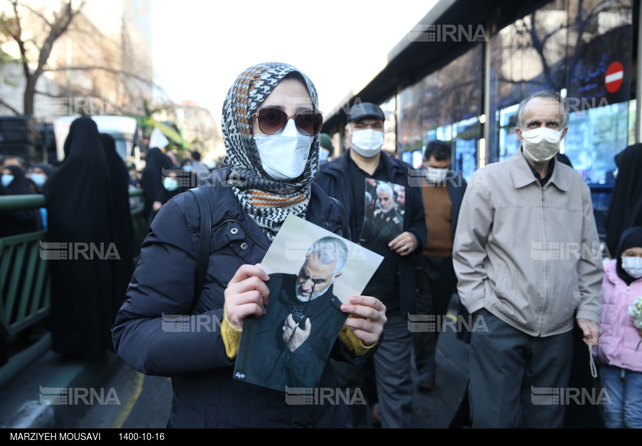 سخنرانی قالیباف در مراسم تشییع پیکرهای ۱۵۰ شهید گمنام