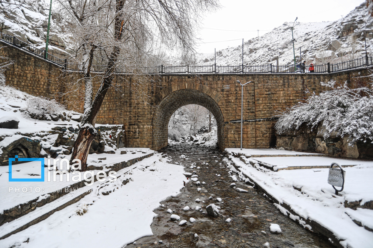 بارش برف در همدان