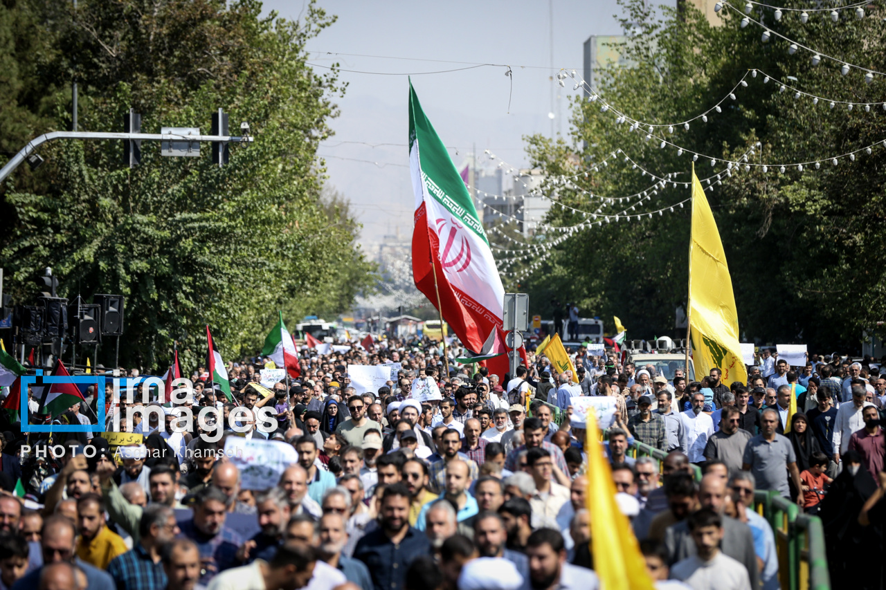 راهپیمایی مردم تهران در محکومیت جنایات رژیم صهیونیستی