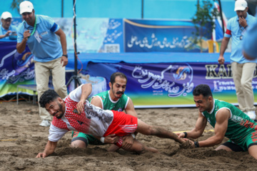 Iran : tournoi de championnat du monde du Kabaddi sur la plage