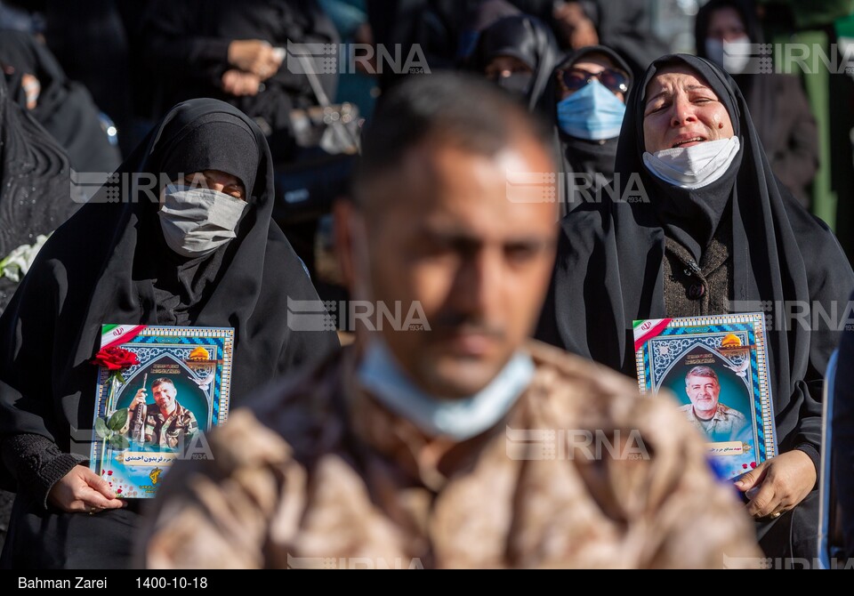 خاکسپاری شهید گمنام در صدا و سیمای مرکز کرمانشاه