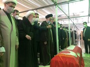 پیکر همسر آیت الله ری شهری در حرم عبدالعظیم (ع) آرام گرفت