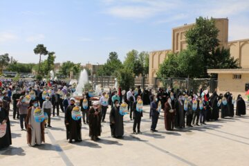 تجمع انقلابی مردم و مسوولان ورامین در حمایت از مردم مظلوم فلسطین