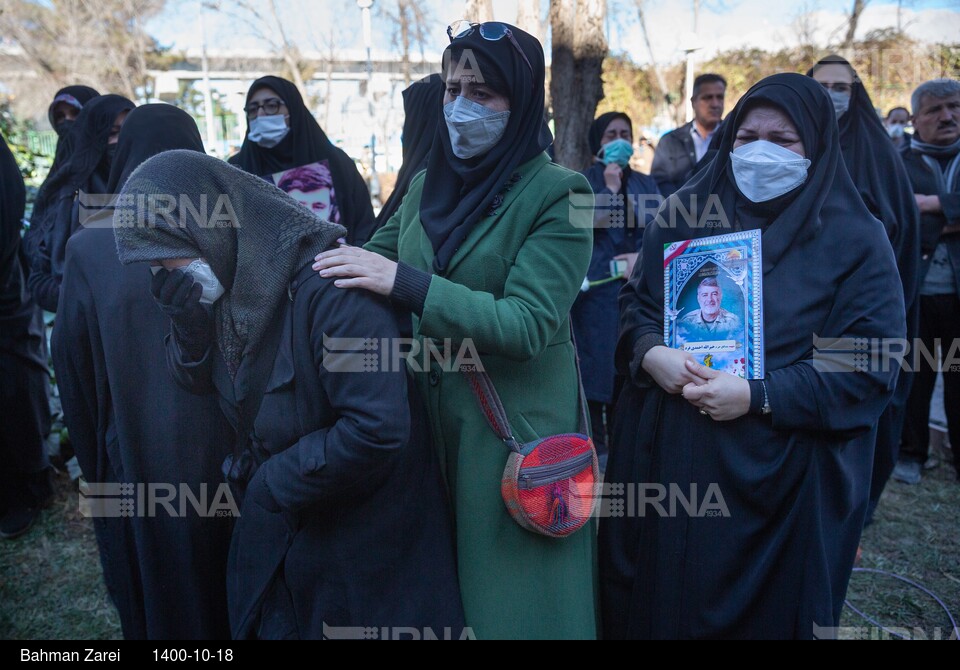 خاکسپاری شهید گمنام در صدا و سیمای مرکز کرمانشاه