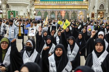 اجتماع طلاب و دانشجویان بین الملل مقیم ایران همزمان با اربعین شهادت سید حسن نصرالله