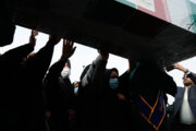 مراسم استقبال از پیکر مطهر شهیده «فاطمه اسدی» در سنندج