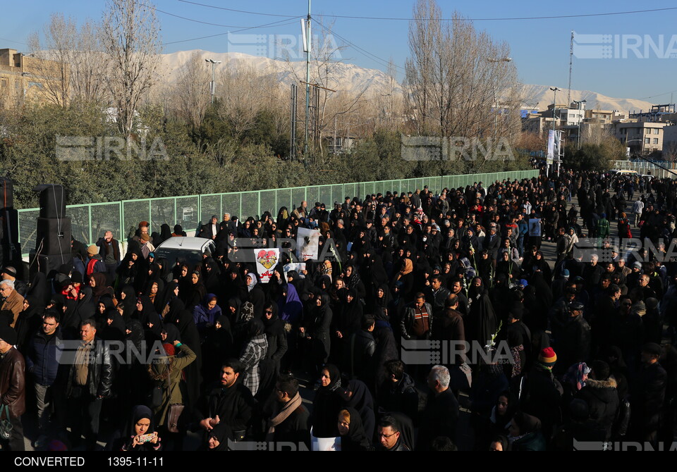 مراسم وداع و تشییع شهدای آتش نشان حادثه پلاسکو