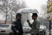 Schneefall in Qazvin 