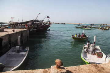 Le port de pêche de Kong au sud de l'Iran