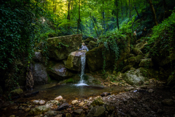 Behesht Baran Waterfall in Iran